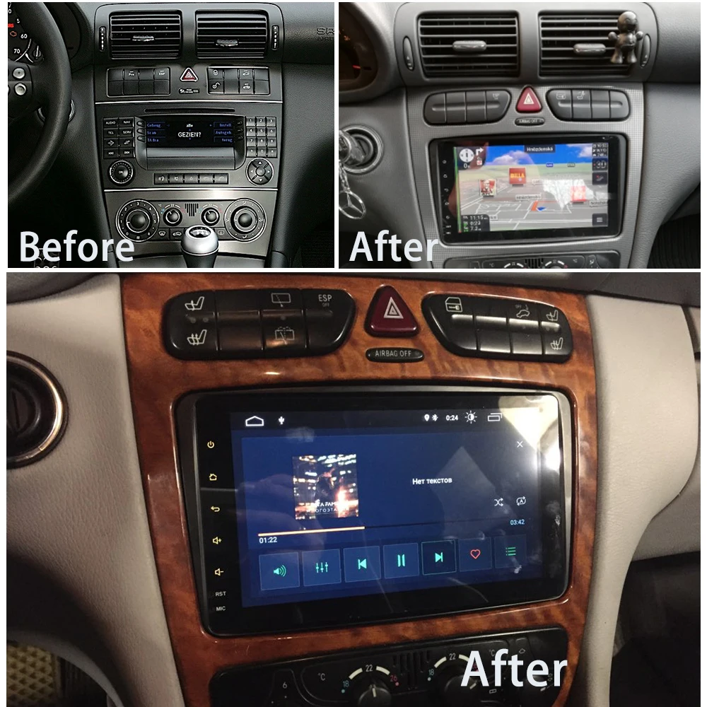Car Multimedia Player Stereo Radio GPS Navigation NAVI Android Screen Monitor for Mercedes Benz C G A Class W203 S203 W463 W168 |