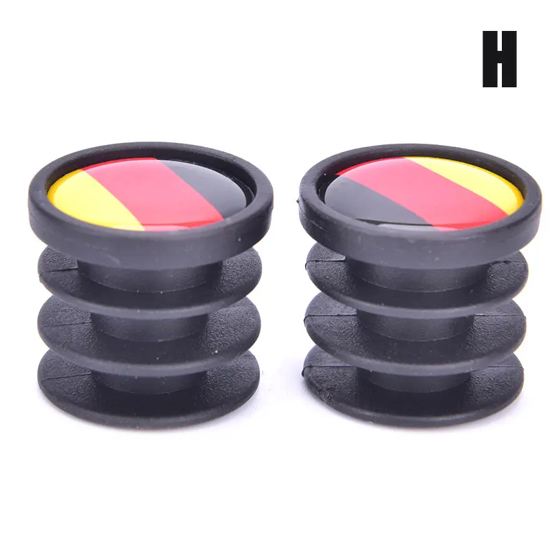 

1 Pair Bicycle National Flag Handlebar End Plugs For Mountain Road Bike Bicycle Grips Parts 8 Styles