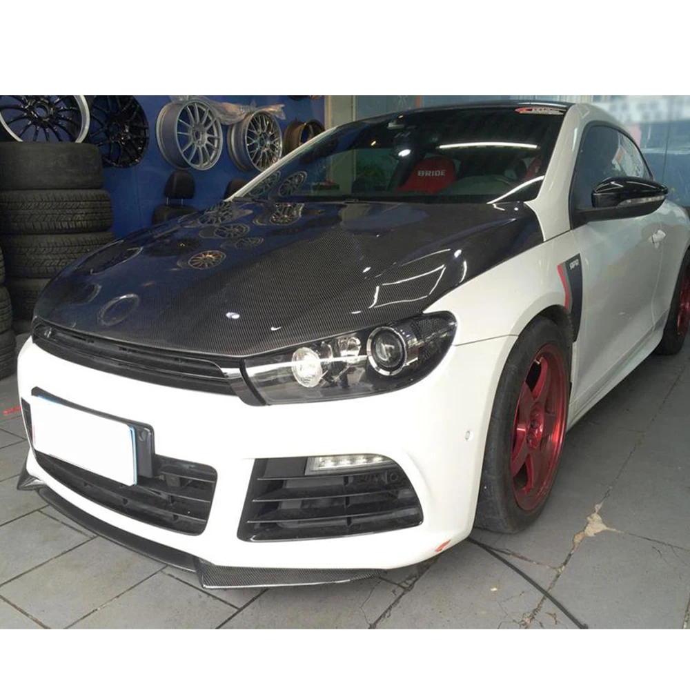 Крышка капота двигателя из углеродного волокна для Volkswagen VW Scirocco R бампер 2009-2014