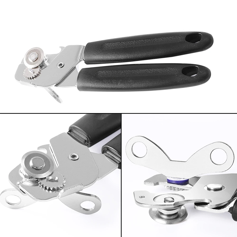 

Stainless Steel Can Opener Side Cut Manual Can Opener Professional Ergonomic Manual Can Opener Kitchen Gadgets Tools
