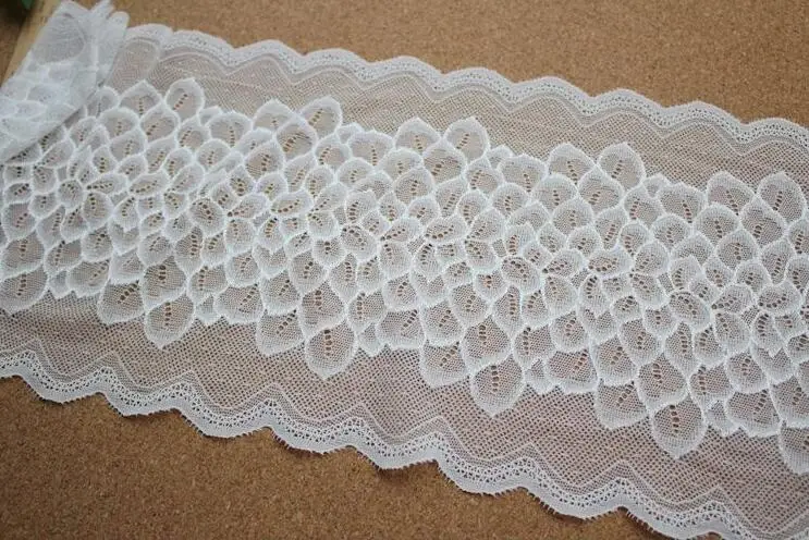 1 метр черно-белая эластичная Изысканная кружевная отделочная ткань лента для