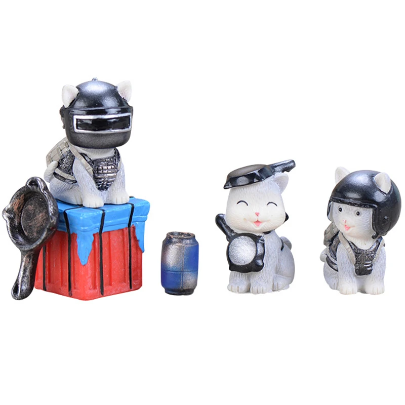 

Plastic Toys Kids Survive Game Cartoon Military Cat Drink Can Mini Models Children's Toy Birthday Gift Home Car Cake Ornaments