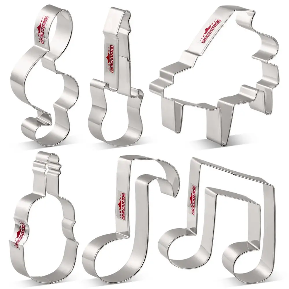 KENIAO музыкальный резак для печенья скрипка пианино электрогитара музыкальная Note G