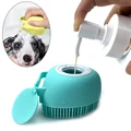 Bathroom Puppy Big Dog Cat Bath Massage Gloves Brush Soft Safety Silicone Pet Accessories For Dogs Cats Tools