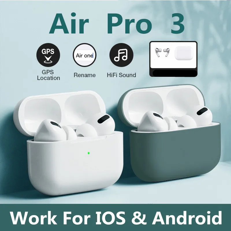 Беспроводные Bluetooth наушники для airpods pro 3 Hi Fi музыкальные вкладыши Спортивная