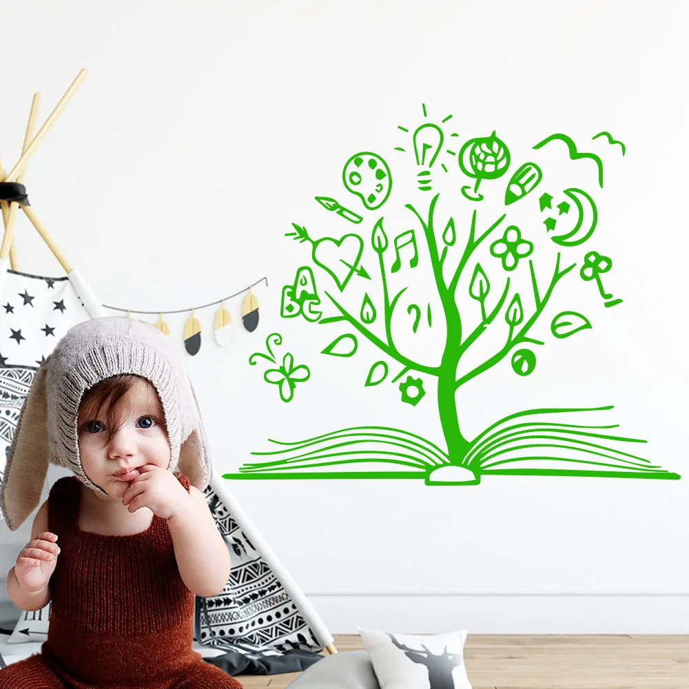 Новинка 2019 наклейка на стену с изображением дерева для книг библиотеки школы