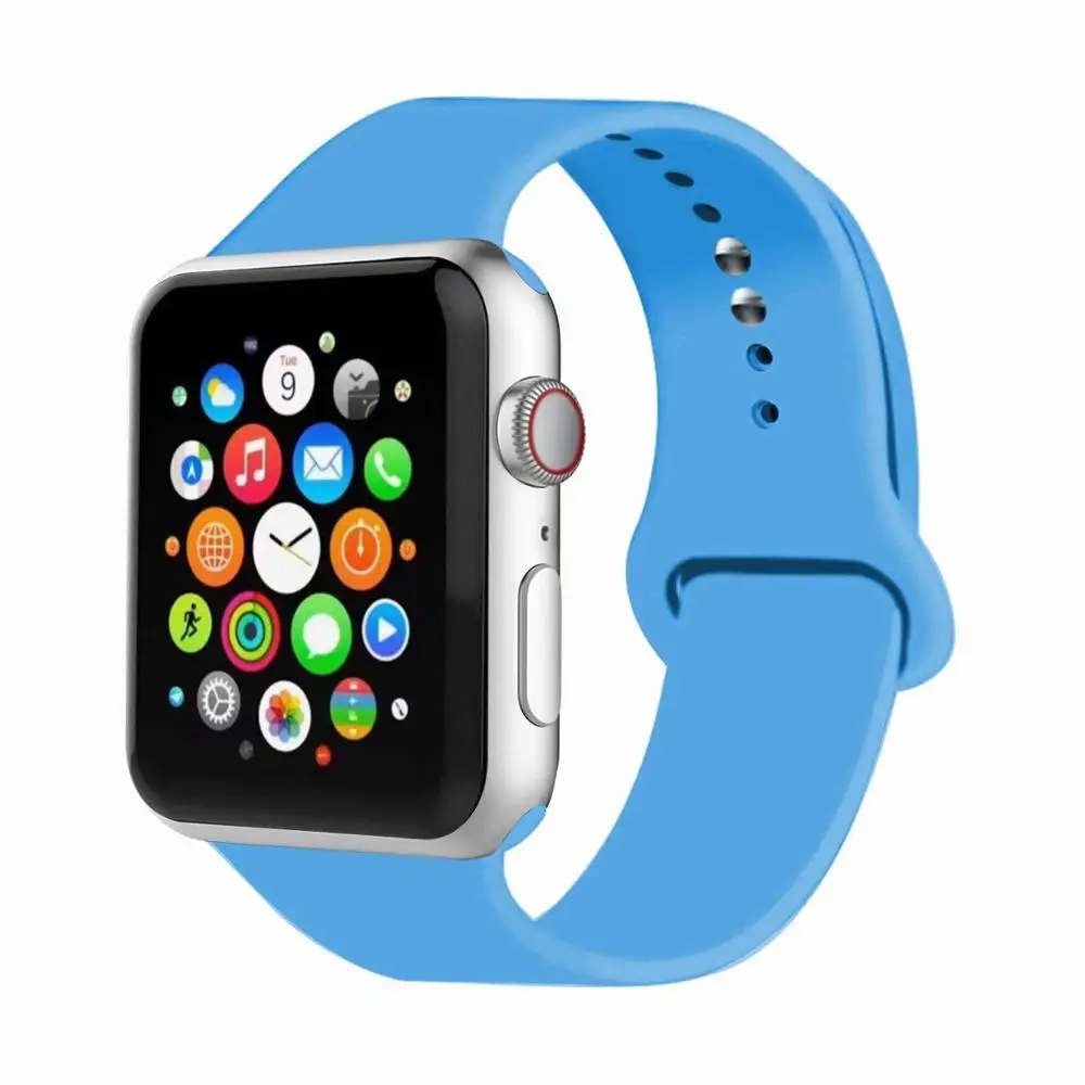 Blue-1 Joyozy для Apple Watch ремешок из нержавеющей стали модный металлический спортивный браслет из нержавеющей стали ремешок для iWatch Series5 4 3 2 1 - Цвет ремешка: Blue-1