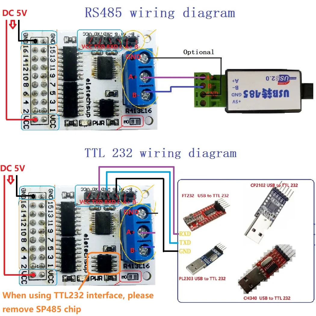 4 шт. Многофункциональный модуль RS485 TTL232 Modbus Rtu NPN PNP IO переключатель управления для