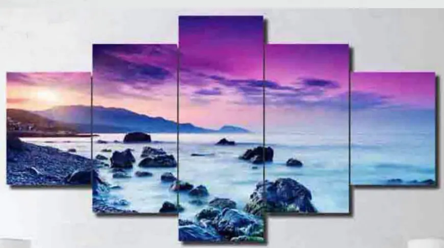 

Новинка, алмазная вышивка, 5 шт., фиолетовый закат, деревья, озеро, пейзаж, 5D, сделай сам, алмазная картина, полная картина для выкладывания ква...