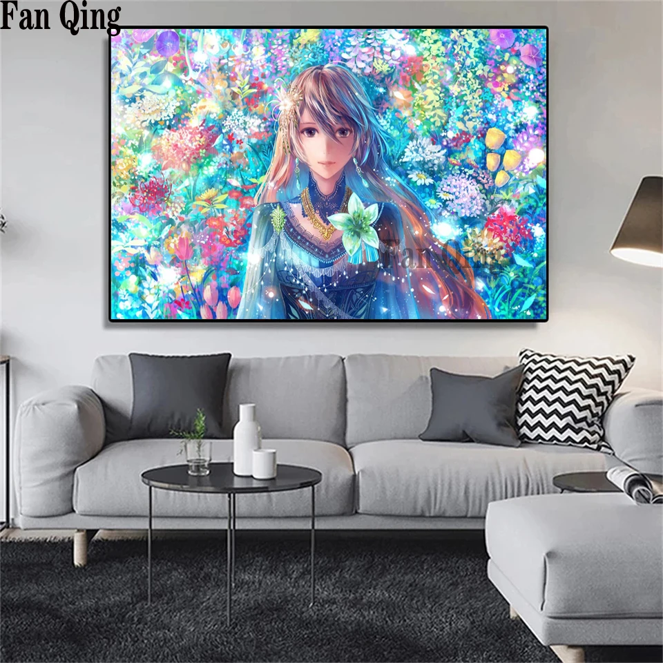 Алмазная 5D мозаика Стразы картина с красивыми цветами для вышивки крестиком