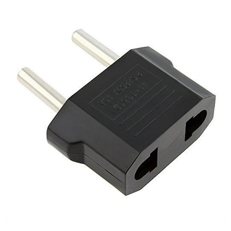 

10PCS european US to EU mini convert plug adapter russia germany franch electrical ac power connector euro travel small plug 6a