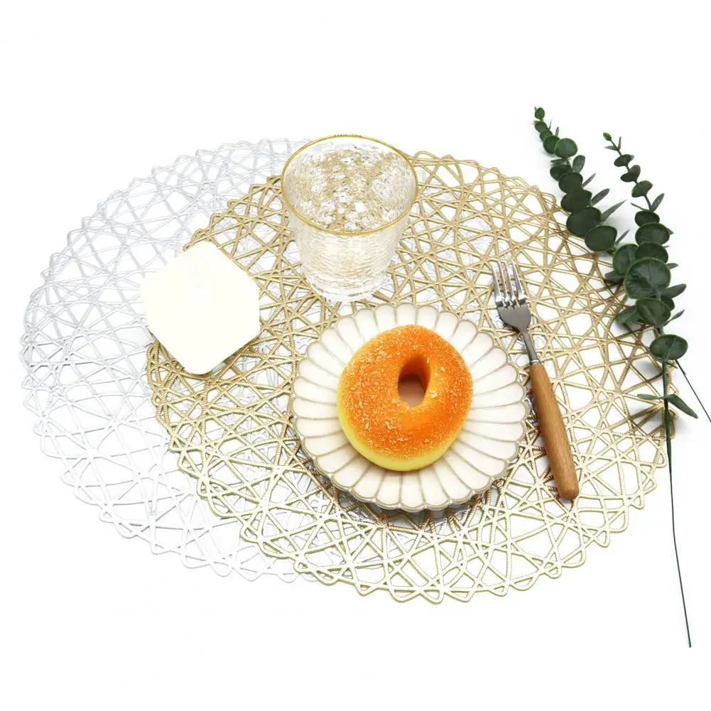 

Hollow PVC Place Mat High-Temperature Resistance Reusable Practical Cup Coaster Kitchen Supplies
