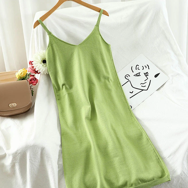 

Clothing Women 2020 New Spring Autumn Korean Long-sleeved Knitted Jacket + Knitted Suspender Skirt Women's Sets