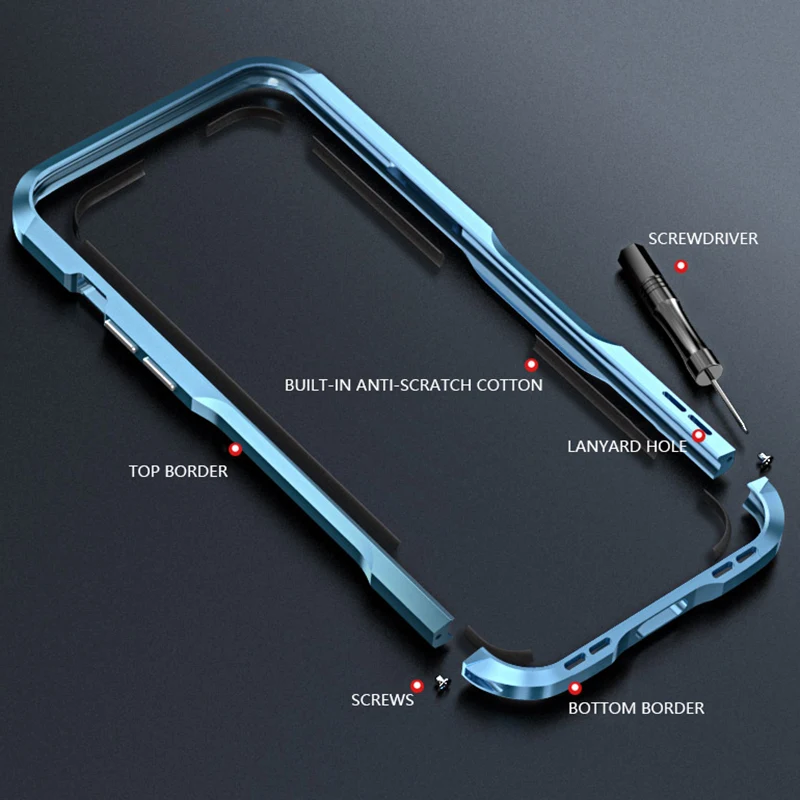 Роскошный металлический бампер для IPhone 11 12 Pro Max XS X xxr 7 8 Plus чехол с алюминиевой