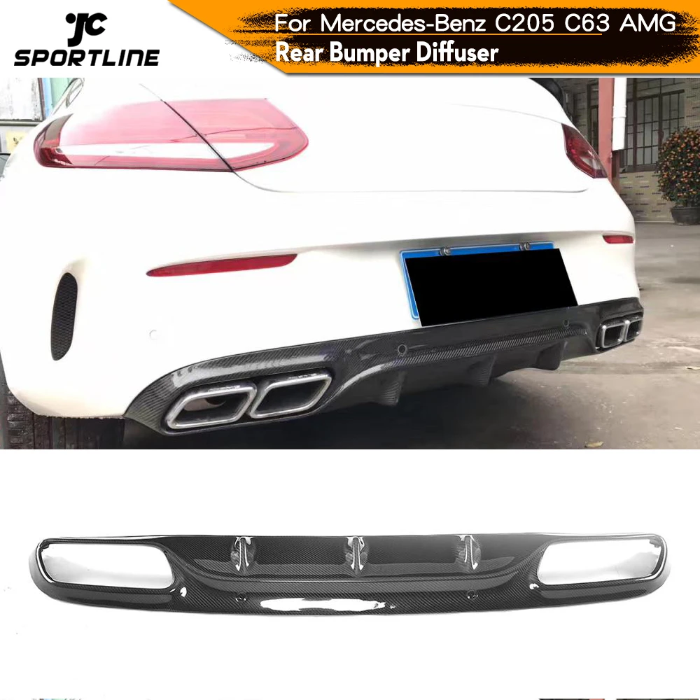 Диффузор для заднего бампера из углеродного волокна класса C спойлер Mercedes Benz W205