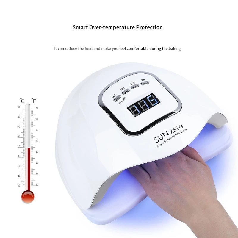 150W Gel UV Nail Fast Dryer Nails Polish Curing Lamp with 4 Timer Setting Auto Sensor for Fingernail Toenail Machine | Красота и