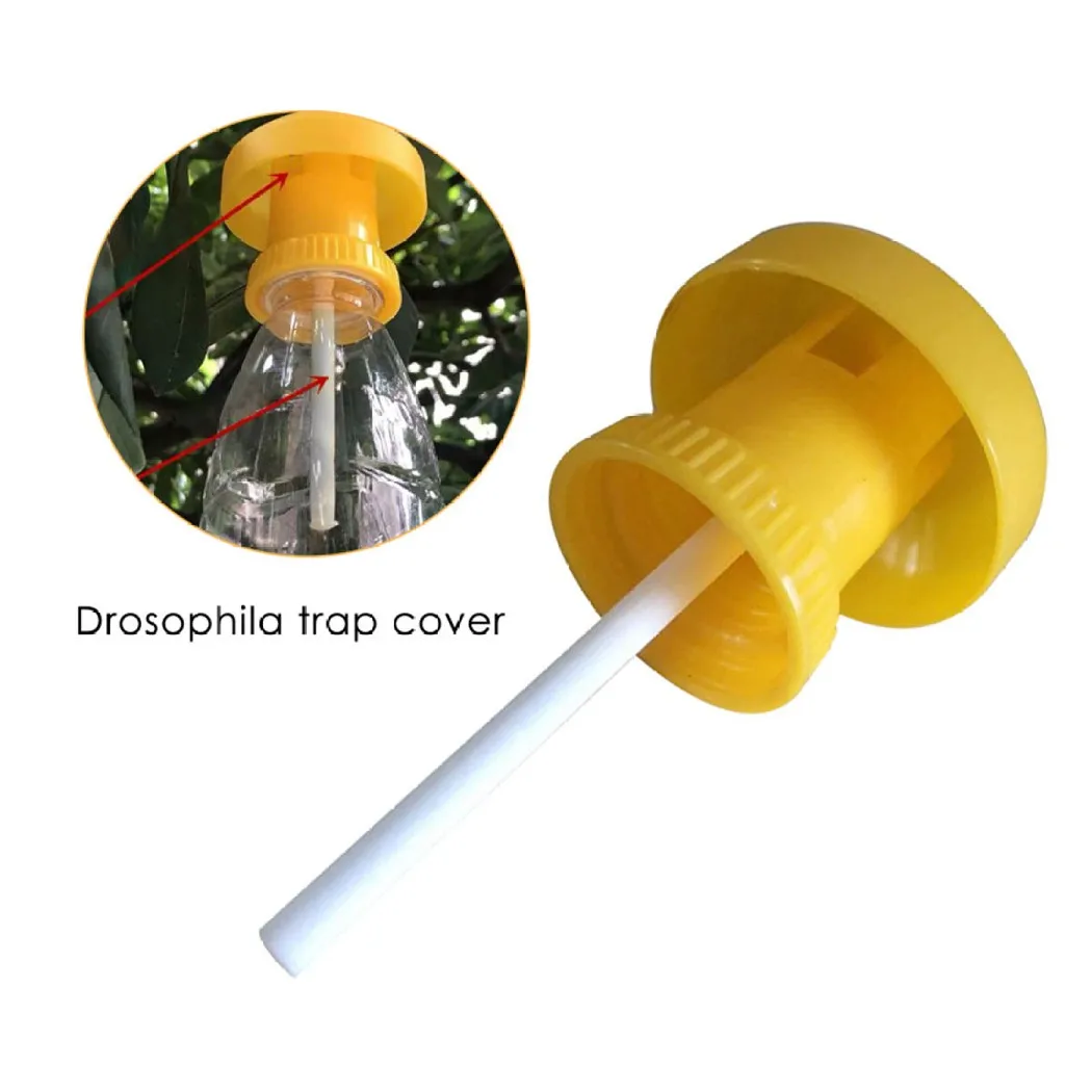 

Fruit Fly Trap Killer Plastic Yellow Drosophila Trap Bottle Cover Fly Catcher For Home Farm Garden Orchard Pest Insect Control