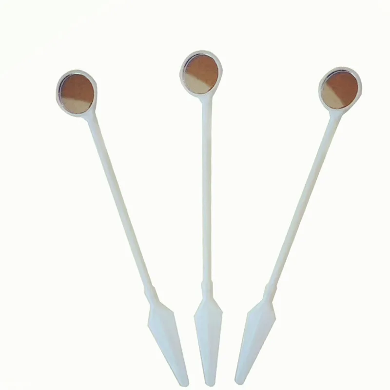 100 шт. пластиковое стоматологическое зеркало для полости рта одноразовые