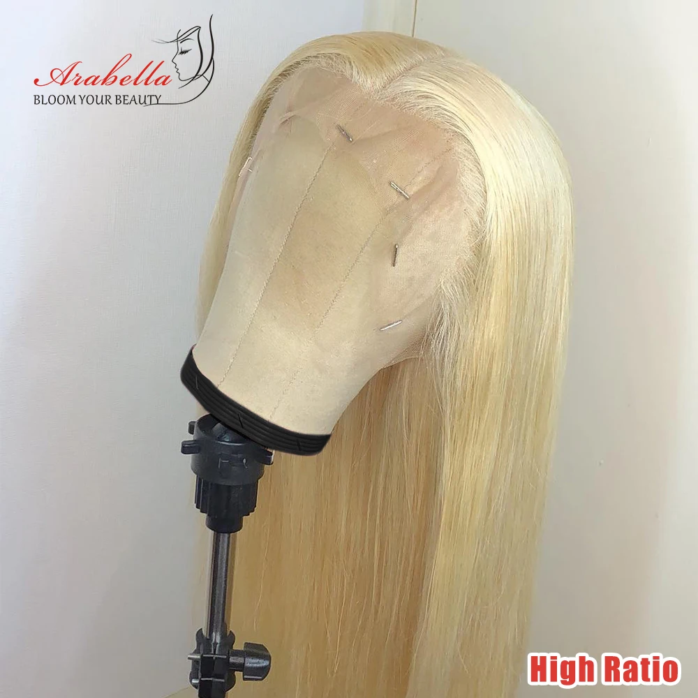 613 Lace Front Wig 180% 250% Density Human Hair Wigs High Ratio Arabella Remy Hair Peruvian 13x4 Blonde Lace Front Wig
