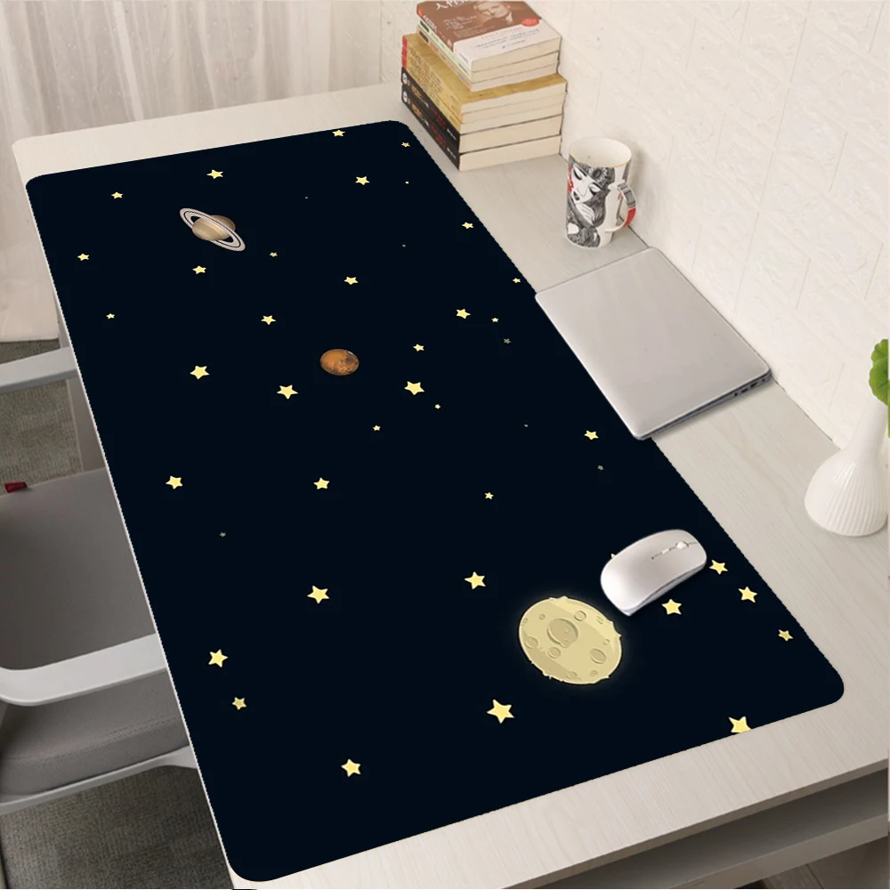 

Mouse Pad Gamer Gaming Mats for Pc Gaming Room Accessories Bling Moon Space Mausepad Anime Mousepad Desk Mat Pad on the Tabl Diy