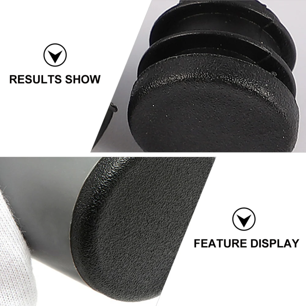 

100Pcs Practical Threaded Round Plugs Tubing End Cap Plugs (Black)
