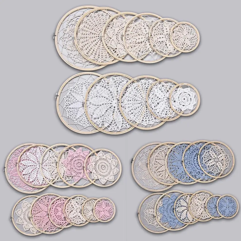 Домашнее настенное украшение сделай сам большой кружевной Ловец снов набор для