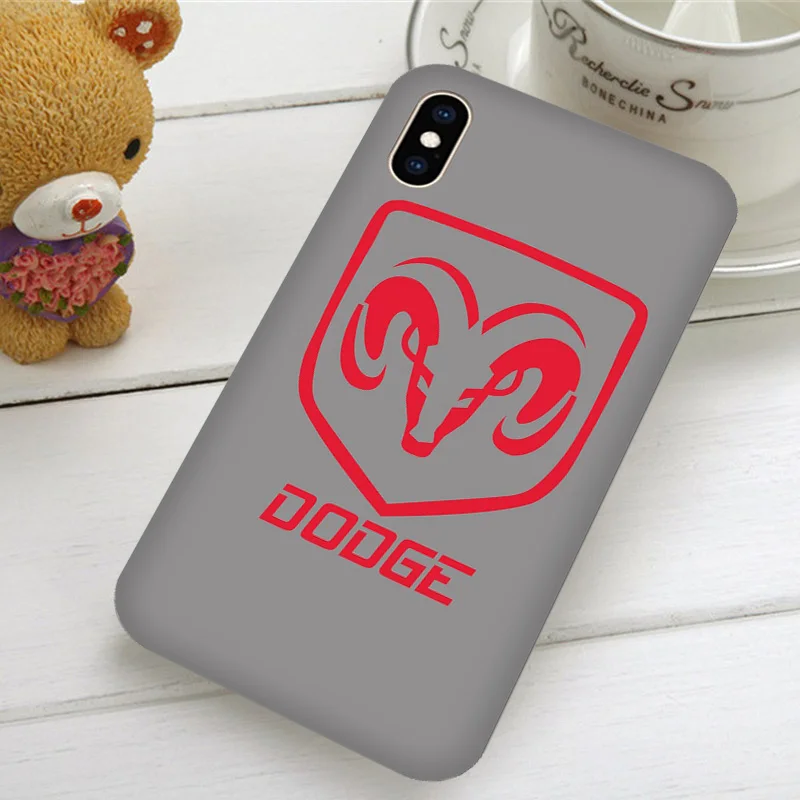 For iPhone 6S case 5 5S 6 7 8 Plus X XR XS 11 Pro Max Soft Silicone TPU Phone Cases Cover Dodge Demon Challenger Logo | Мобильные