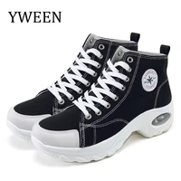 yween new women casual shoes breathable female fashion sneakers large size increased womens shoes air cushion canvas shoe