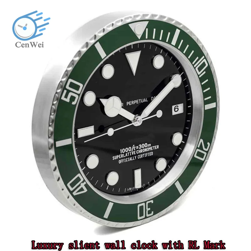 

Super Silent Wall Clock Modern Design Large Cheap Wall Watch Clock on The Wall Stainless Steel Calendar Luminous Clock Best Gift