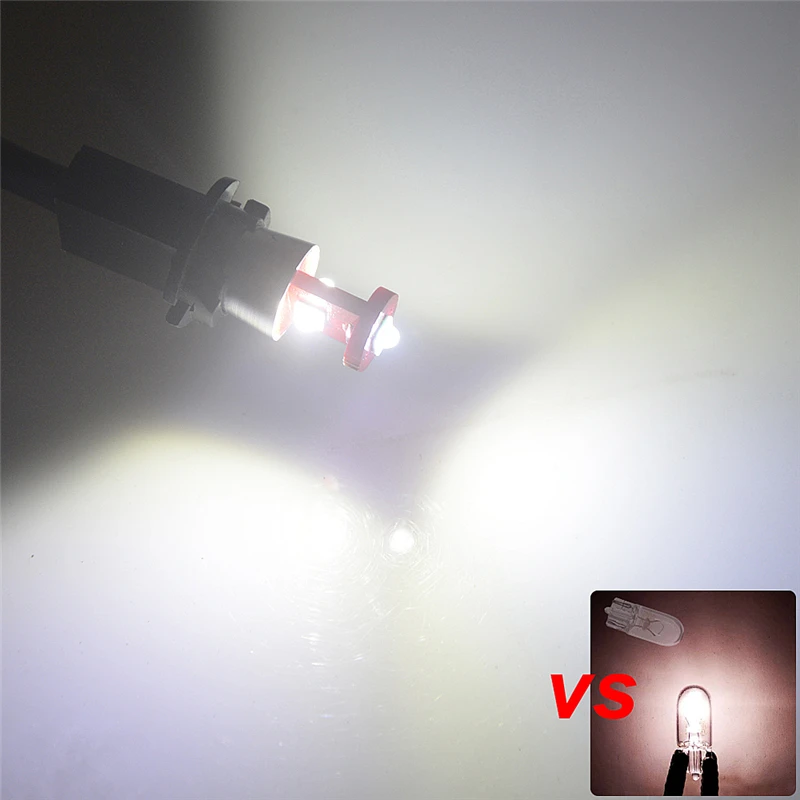

100pcs T10 W5W High Quality 3 LED Car Reading Dome Lights Auto Marker Lamps Wedge Tail Side Bulbs