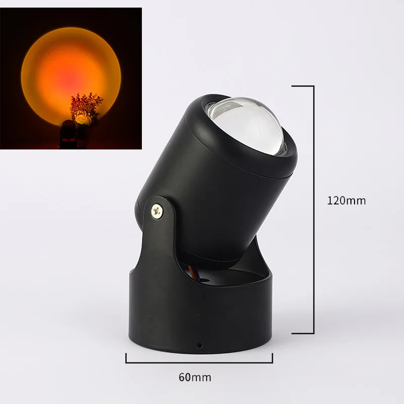 

Sunset Lamp Projector Rainbow Floor Led Night Light Home Coffe Shop Sunset Projection Lamp Photograph Background Wall Decoration