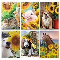 sdoyuno paint by number diy flowers coloring drawing by numbers animal cat kits oil painting by numbers handpainted gift home de