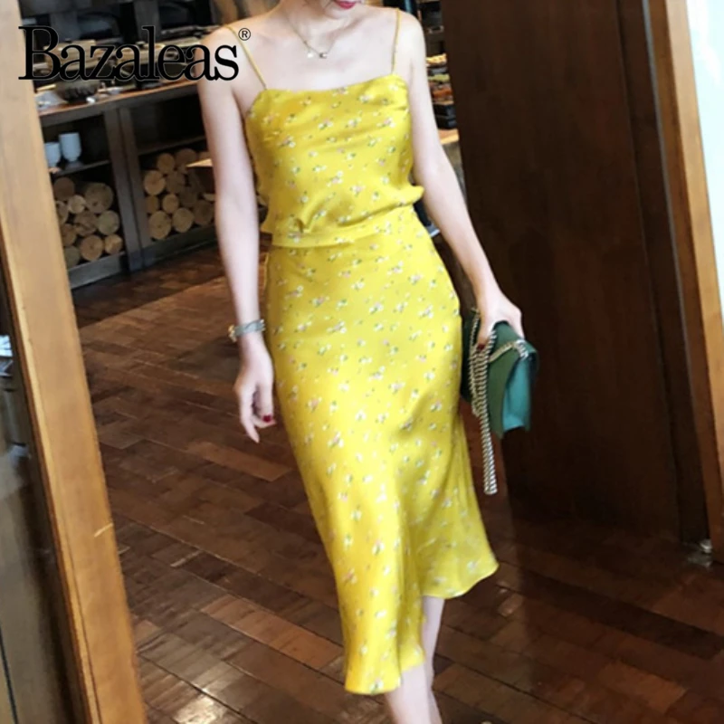 Комплект женский из двух предметов Bazaleas укороченный Топ без бретелек в стиле