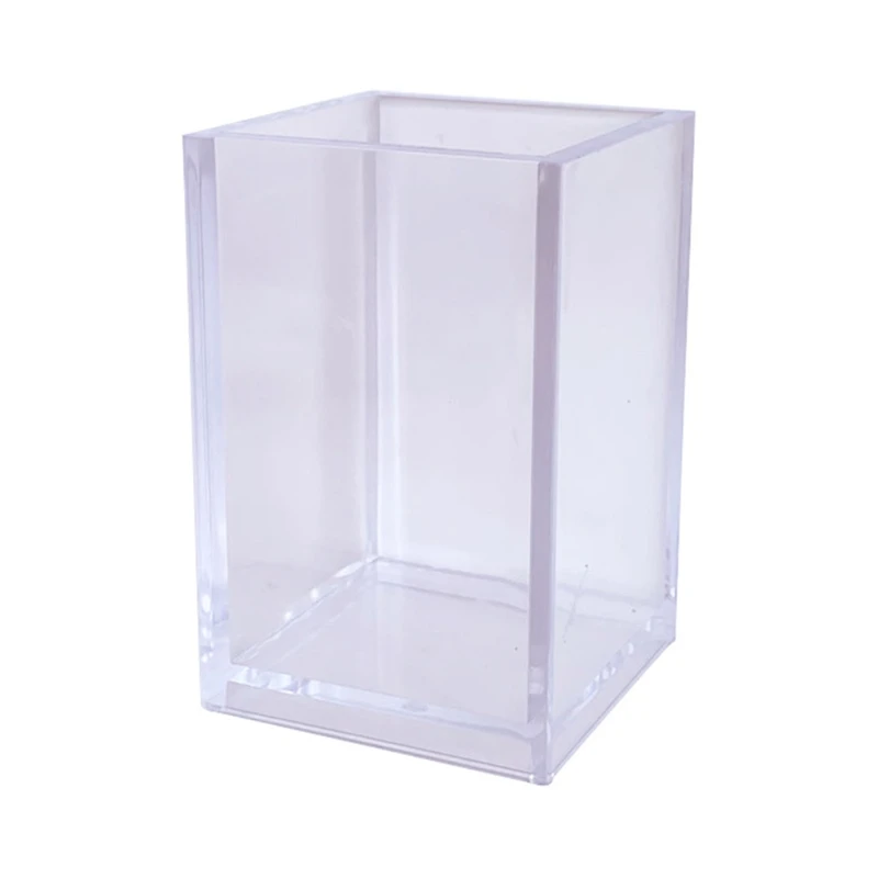 

Симпатичный прозрачный органайзер для ручек в форме Куба, простой держатель для канцелярских принадлежностей для студентов, держатель-орг...