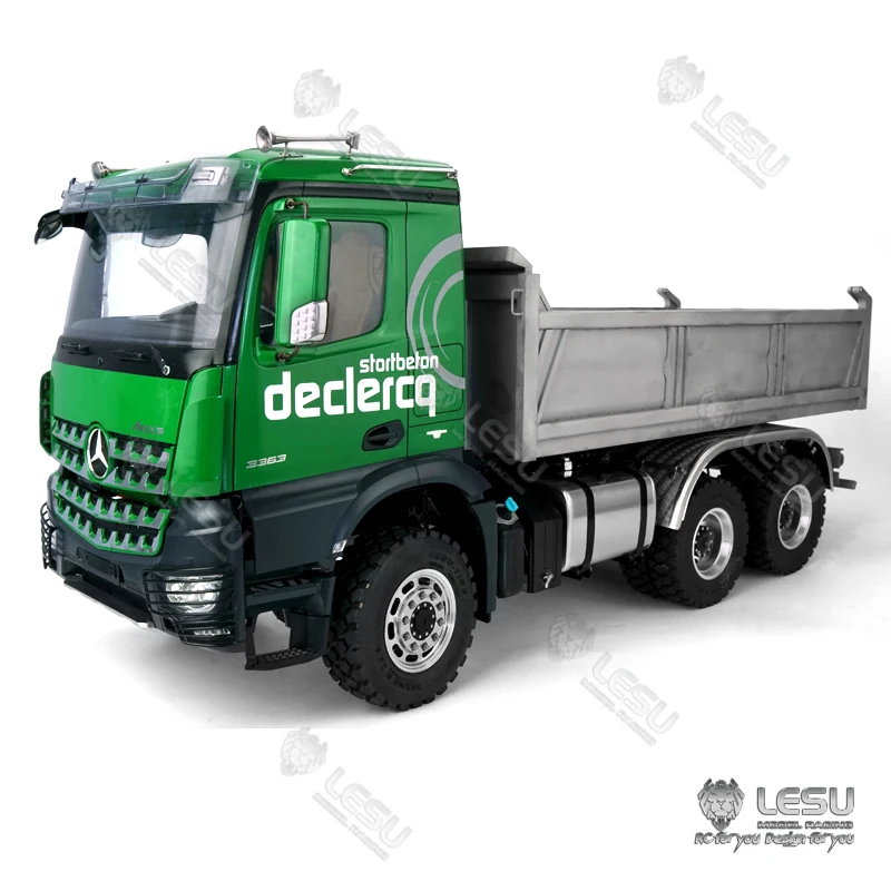 1/14 гидравлический самосвал Benz 6X6 полный привод дифференциальный замок мост