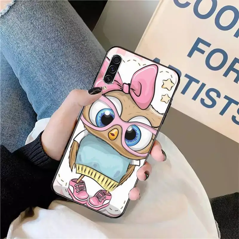 

OWL cute cartoon animal high quality Phone Case For Samsung galaxy S 9 10 20 A 10 21 30 31 40 50 51 71 s note 20 j 4 2018 plus