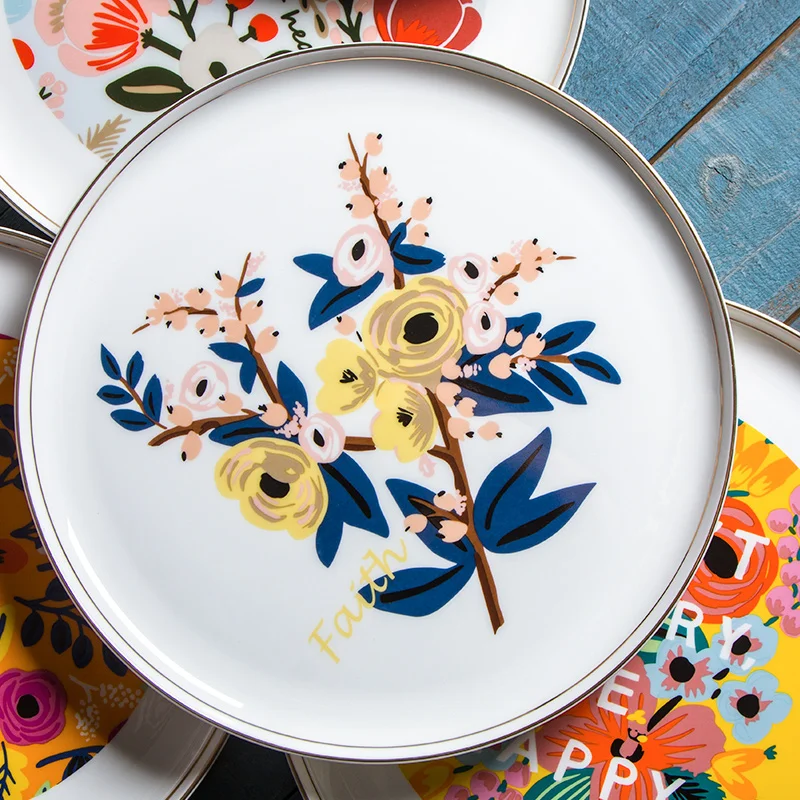 Тарелка для завтрака из китайского фарфора тарелка западного стейка и набор