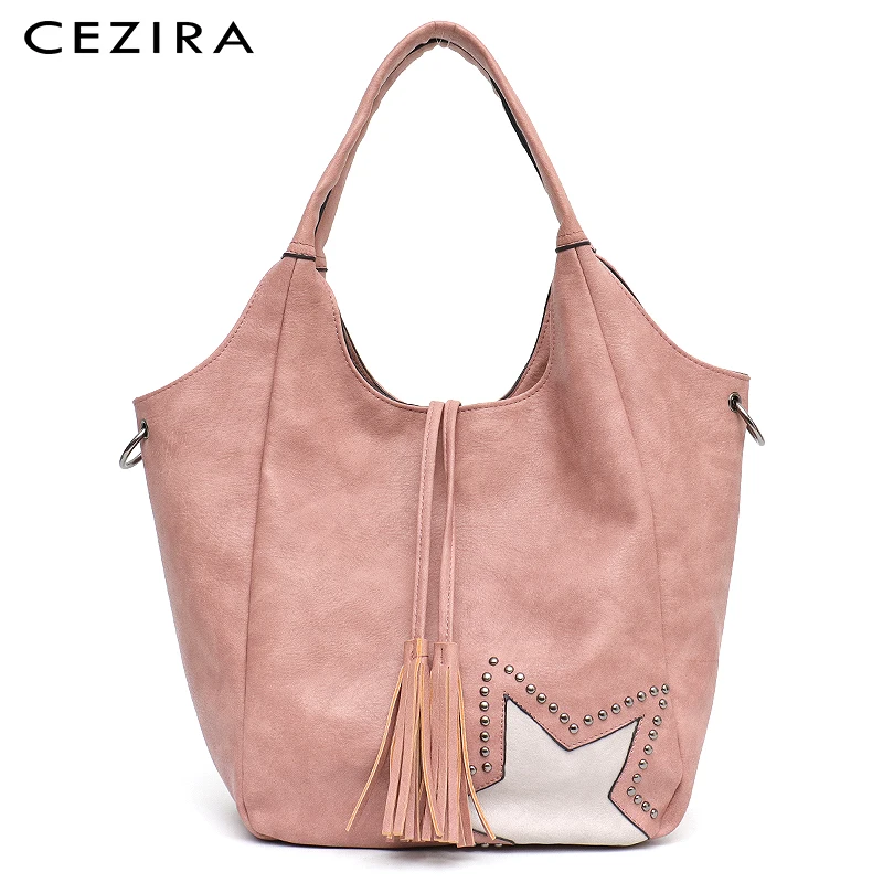 Большие Наплечные сумки CEZIRA женские хобо из искусственной кожи повседневные