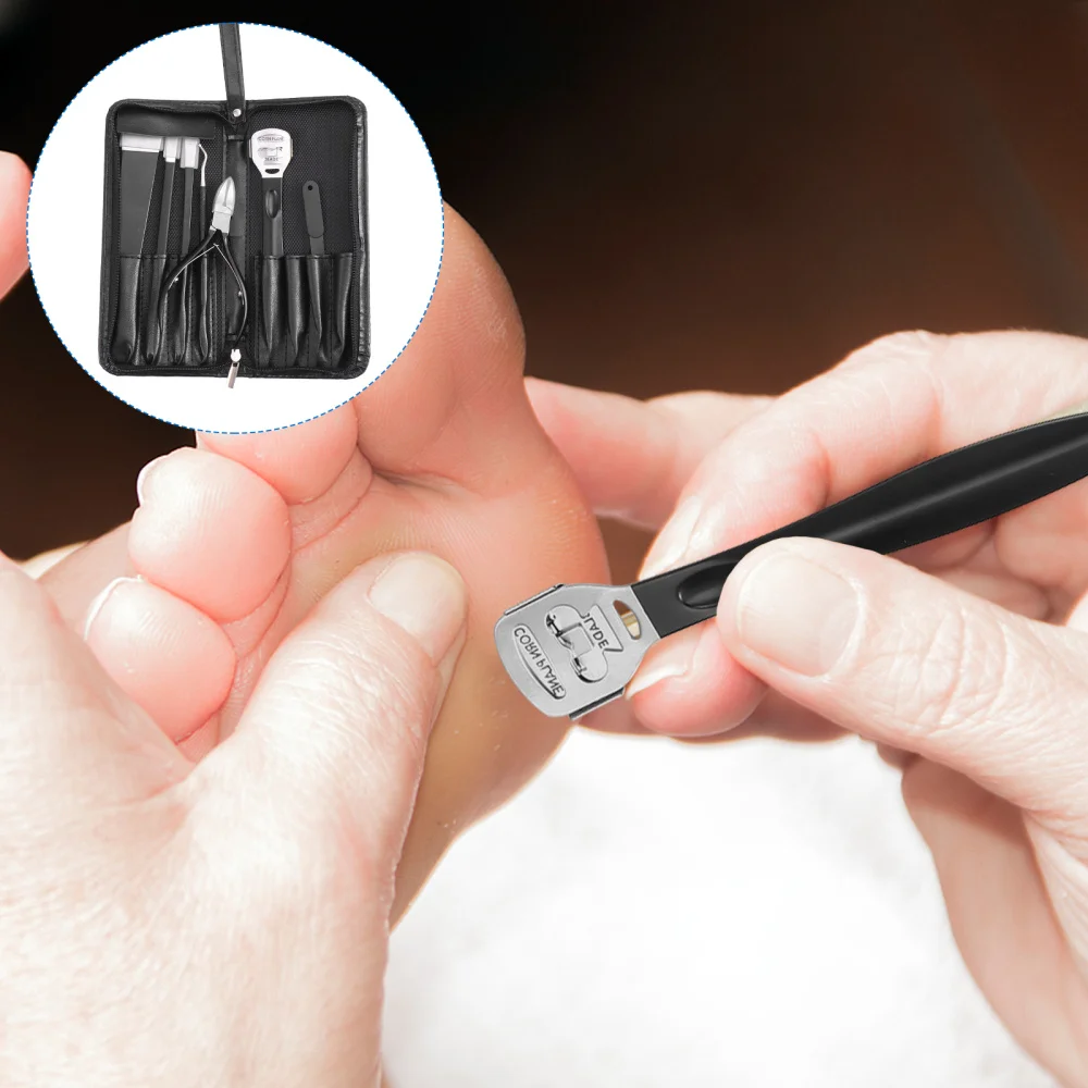 

1 Set Manicure Tool Stainless Steel Beauty Tool Kit Nail Clippers Set (Black)