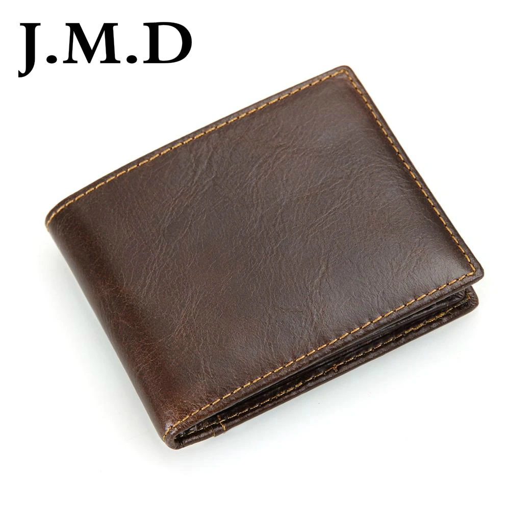 

J.M.D New Arrival 100% Leather Wallet Classical Brown Wallet Purse Men's Hand bag