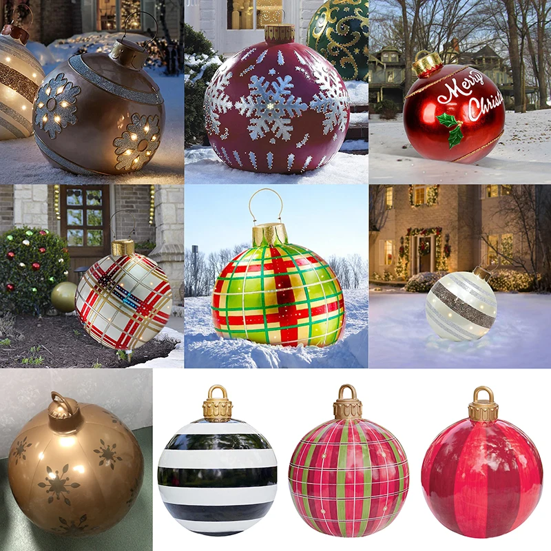 

1Pc Outdoor Christmas Inflatable Decorated Ball Giant Christmas Inflatable Ball Christmas Tree Decorations