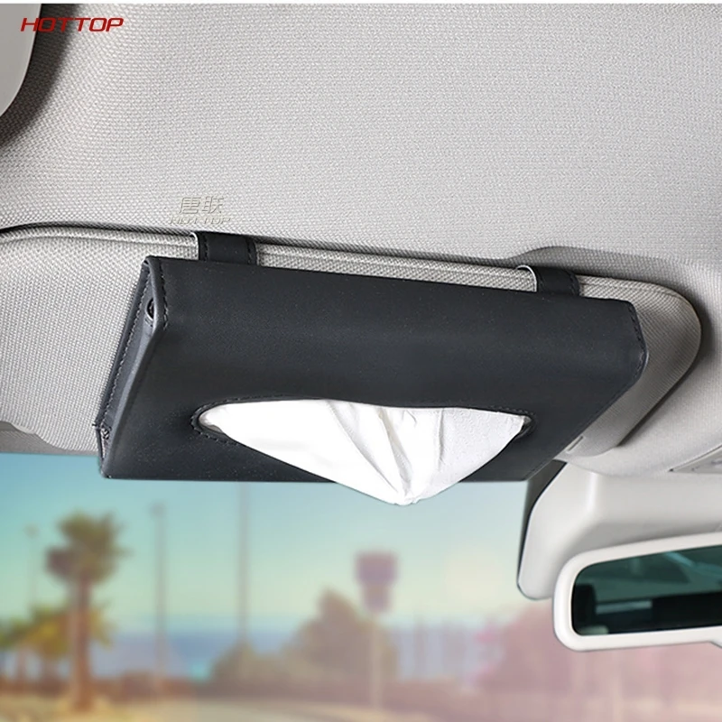 Car Sun Visor กล่องกระดาษทิชชูแขวน Type สำหรับ Toyota Camry Corolla Rav4 Yaris Highlander Land Cruiser Prado