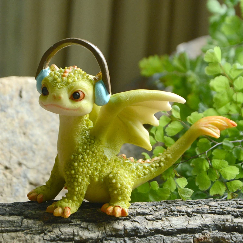 Креативная мультяшная смола искусственная Волшебная животная мини-дракон