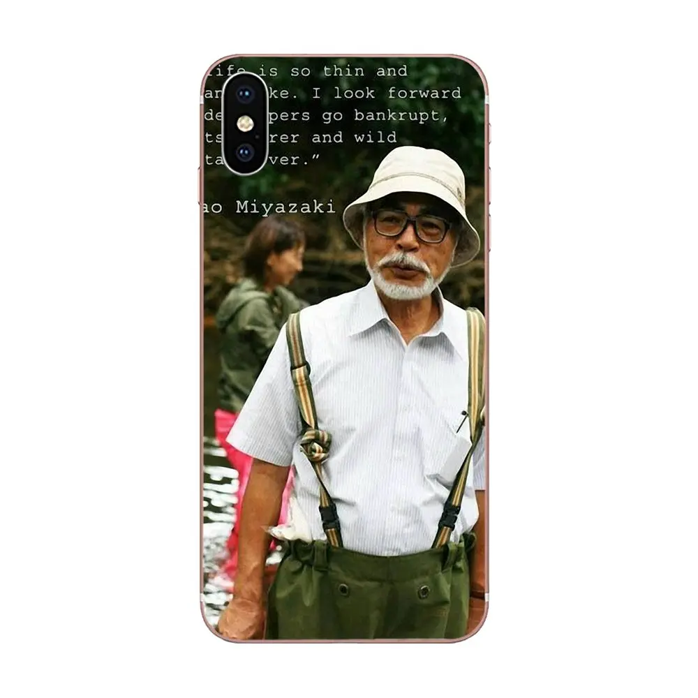 Стильный чехол из ТПУ Hayao Miyazaki портретное искусство для samsung Galaxy Note 5 8 9 S3 S4 S5 S6 S7 S8 S9