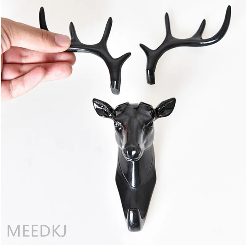 

1pcs antler shape home hook wall rack wall hanging creative wall personality deer head wall key holder
