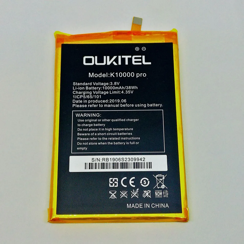 Оригинальный запасной литий ионный аккумулятор для телефона Dinto 10000 мАч 3 8 в OUKITEL