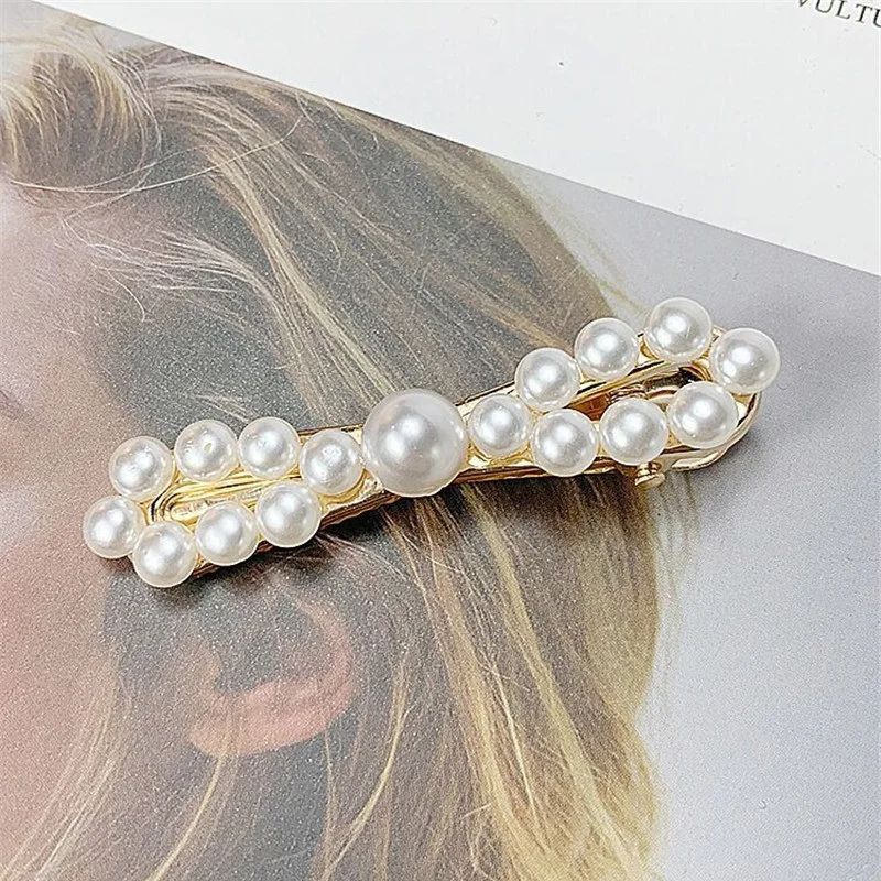 Женская мода Аксессуары для волос жемчуг заколка для волос Blingbling заколка девушка шпилька для волос из сплава металлов Стразы головные уборы Роскошные вечерние головные уборы - Цвет: 36