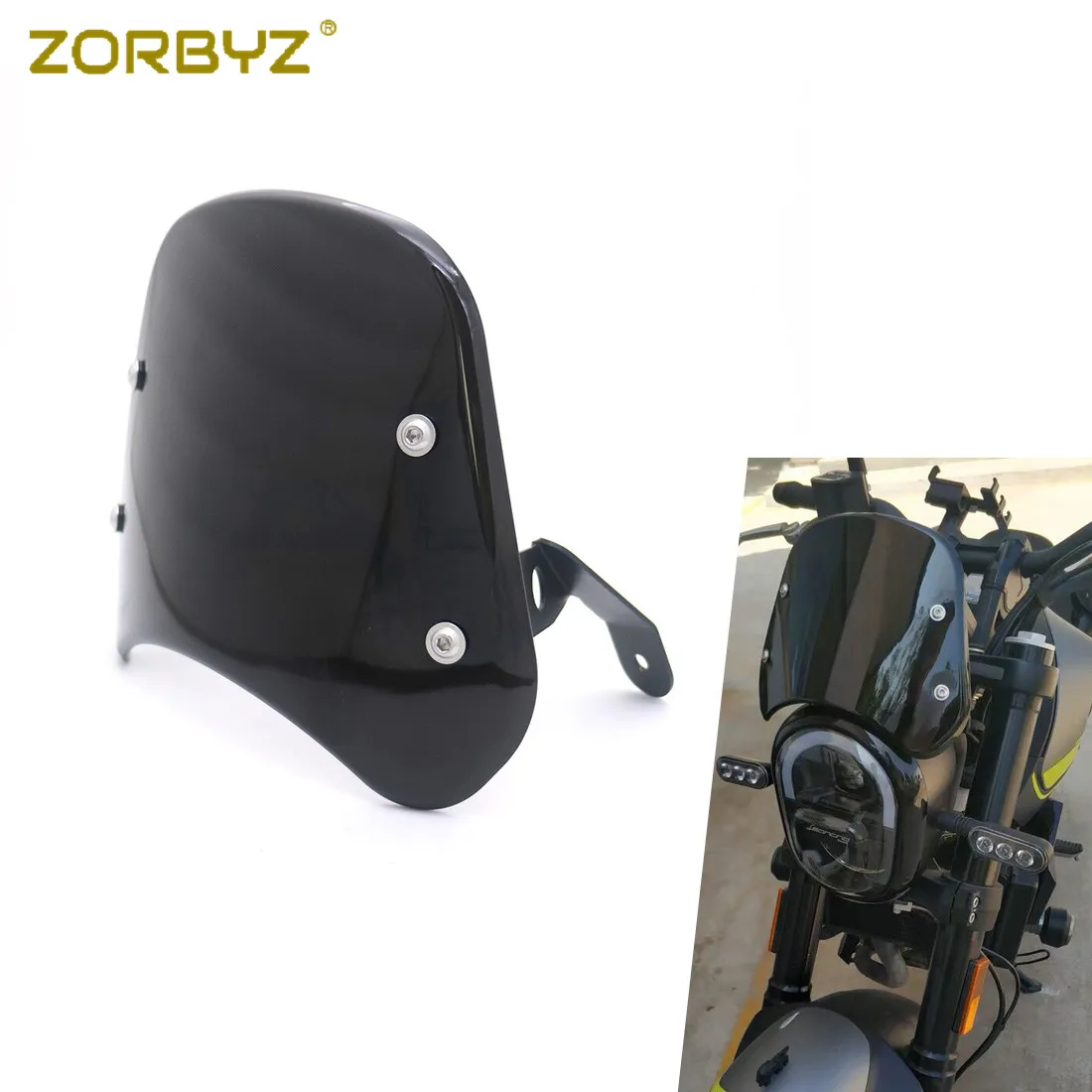 ZORBYZ дым ABS передняя фара лобовое стекло обтекатель ветрового стекла дефлектор