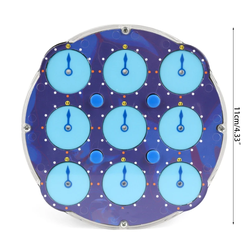 

Magnetic Positioning Magic Clock Cube Transparent Blue ABS Profissional Intelligence Gear Toys for Children Kids Adults