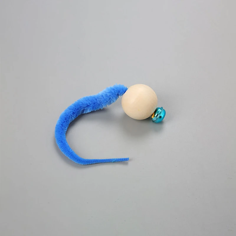 1 шт. Новая игрушка для кошек деревянные бусины змеиный хвост цветные гусеницы
